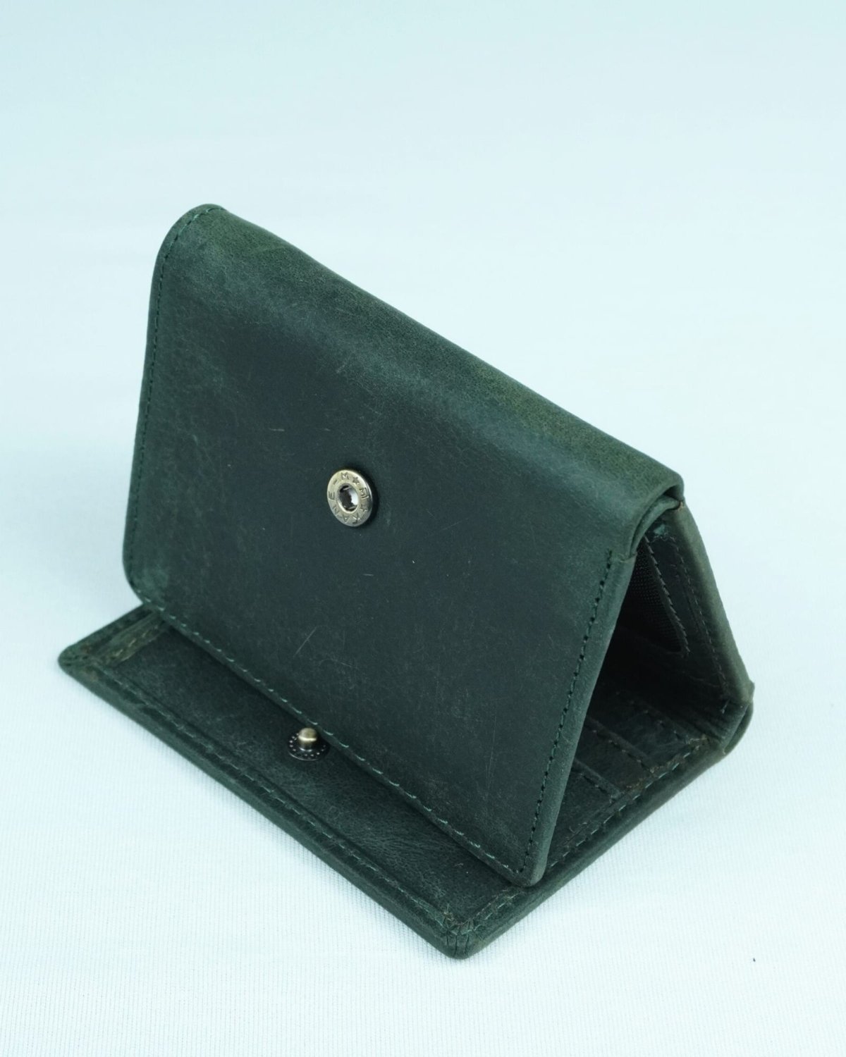 Dublin - Men’s Original Leather Trifold Wallet (Rugged Green)