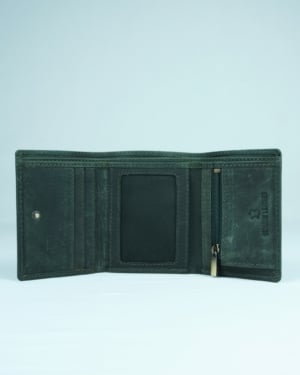 Dublin - Men’s Original Leather Trifold Wallet (Rugged Green)