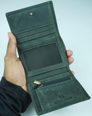 Dublin - Men’s Original Leather Trifold Wallet (Rugged Green)
