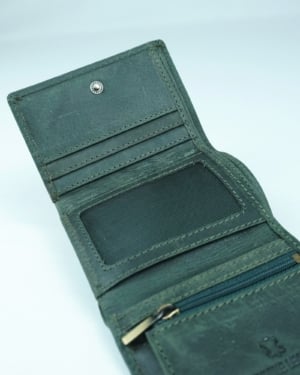 Dublin - Men’s Original Leather Trifold Wallet (Rugged Green)