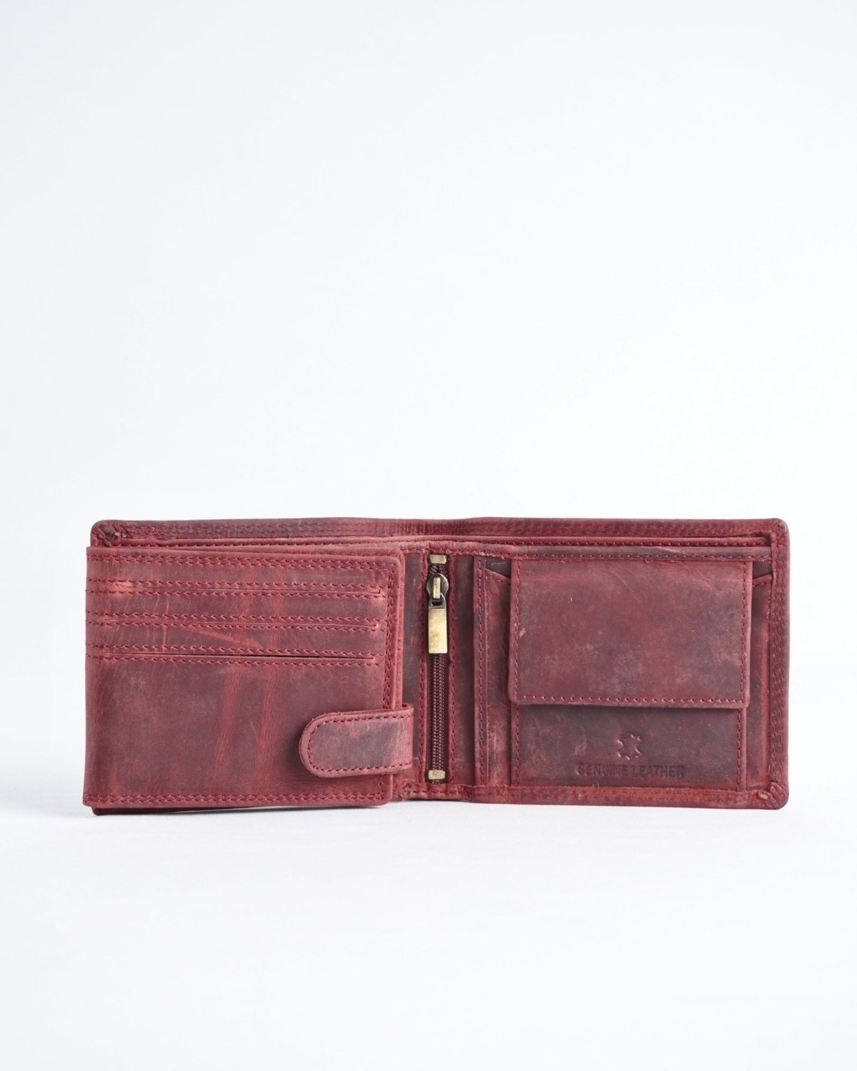 Harvard Men’s Original Soft Leather Wallet (Rugged Cherry)