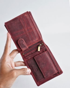 Harvard Men’s Original Soft Leather Wallet (Rugged Cherry)