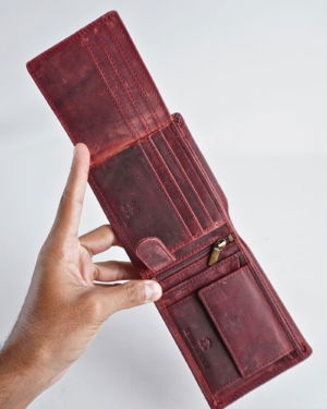 Harvard Men’s Original Soft Leather Wallet (Rugged Cherry)