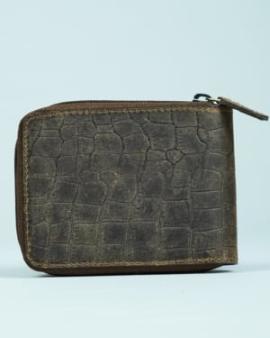 Tokyo Men’s Original Leather Wallet (Croco Rugged Brown)