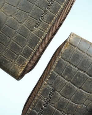 Tokyo Men’s Original Leather Wallet (Croco Rugged Brown)