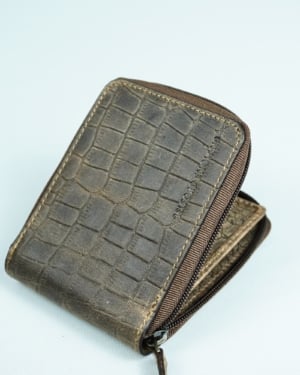 Tokyo Men’s Original Leather Wallet (Croco Rugged Brown)