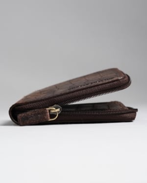 Tokyo Men’s Original Leather Wallet (Croco Vintage Brown)