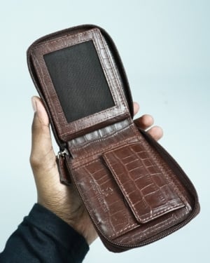 Tokyo Men’s Original Leather Wallet ( Rich Croco Brown)