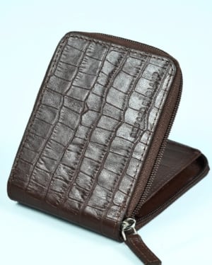 Tokyo Men’s Original Leather Wallet ( Rich Croco Brown)