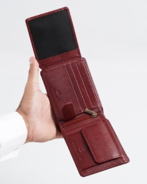 Cambridge Men’s Original Leather Wallet (Brown & Cherry Blend)