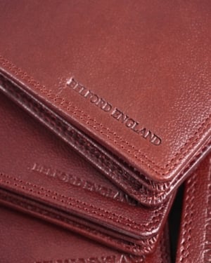 Hudson Men’s Original Leather Wallet (Brown & Cherry Blend)