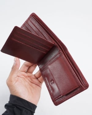 Hudson Men’s Original Leather Wallet (Brown & Cherry Blend)