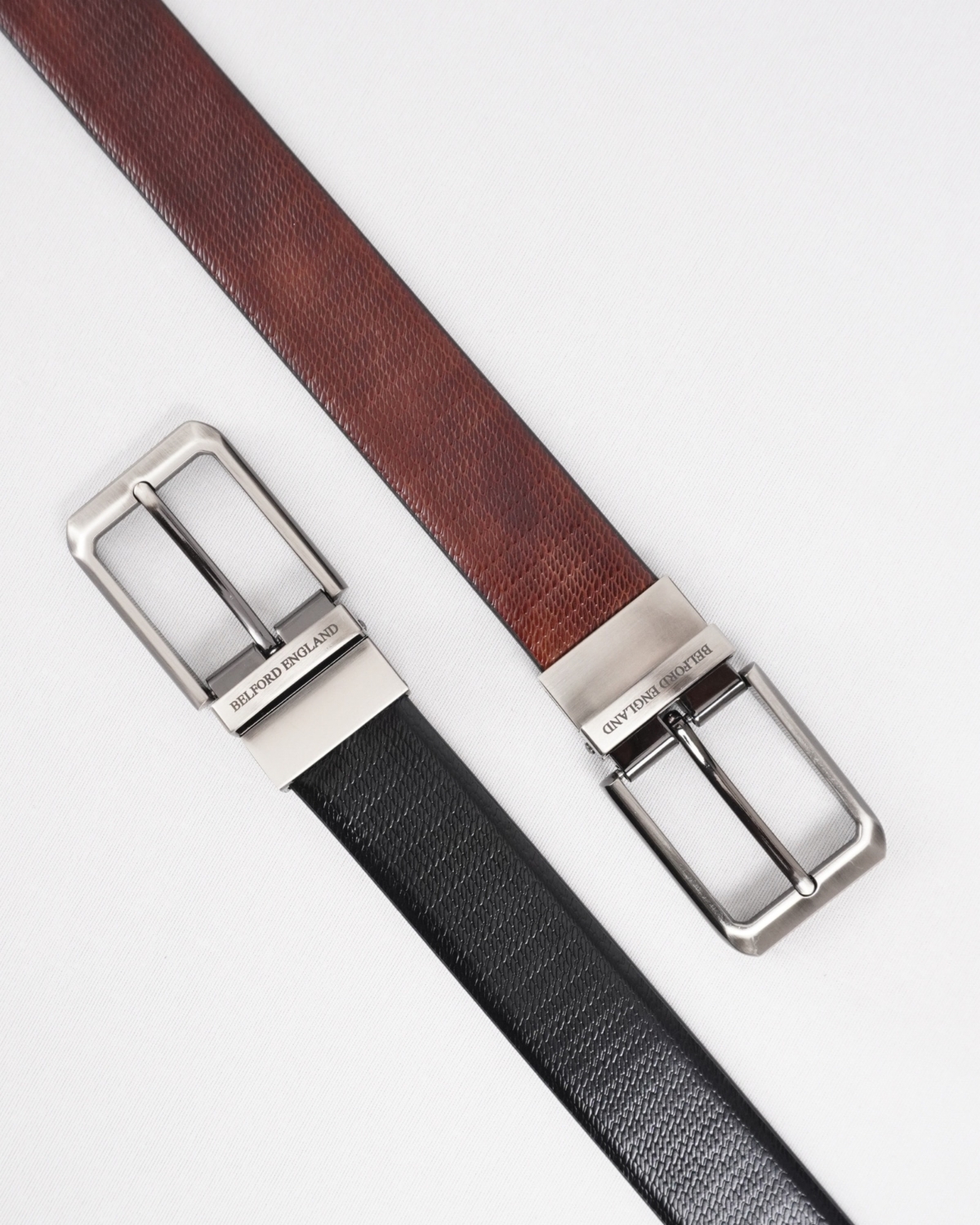 Milan Men's Original Leather Belt Reversible (Black & Brown) Milan Men's Original Leather Belt Reversible (Black & Brown)