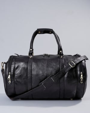 Weekender Duffle - Original Leather Travel Bag (Black)