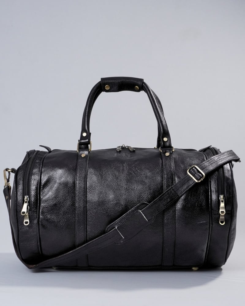 Weekender Duffle - Original Leather Travel Bag (Black)