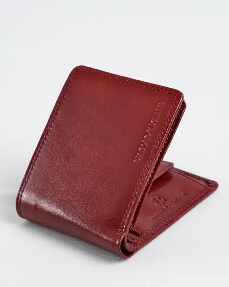 Cambridge Men’s Original Leather Wallet (Luxury Brown & Cherry Blend)