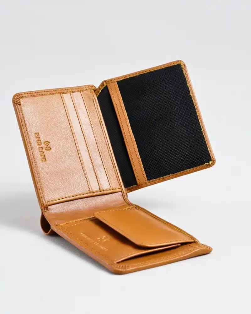 Tanner Men’s Original Leather Wallet  (Almond Brown)