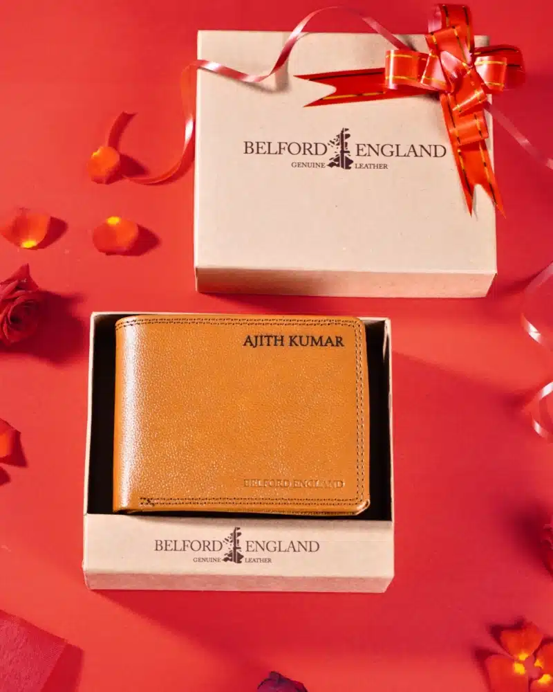 Personalized Original Leather Wallet - Premium Gift for Birthday & Anniversary