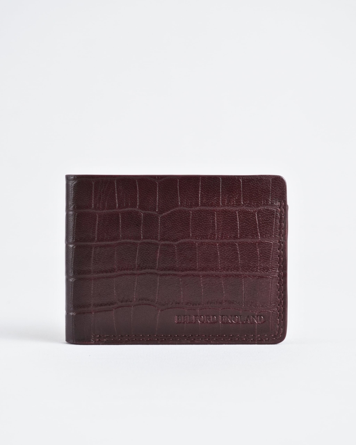 Berlin - Men’s Original Leather Sleek Wallet (Croco Cherry) Berlin - Men’s Original Leather Sleek Wallet (Croco Cherry)