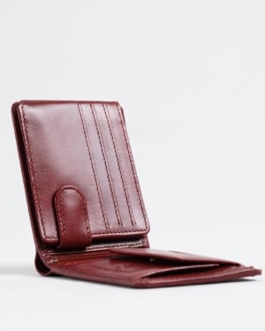 Cambridge Men’s Original Leather Wallet (Luxury Brown & Cherry Blend)