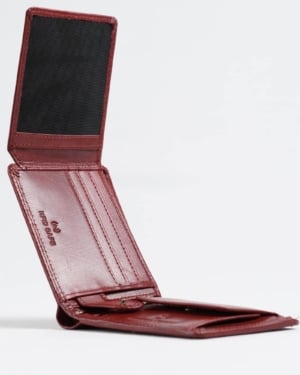 Cambridge Men’s Original Leather Wallet (Luxury Brown & Cherry Blend)
