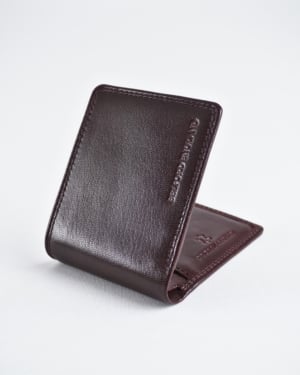 Conway - Men’s Original Leather Sleek Wallet (Cherry)
