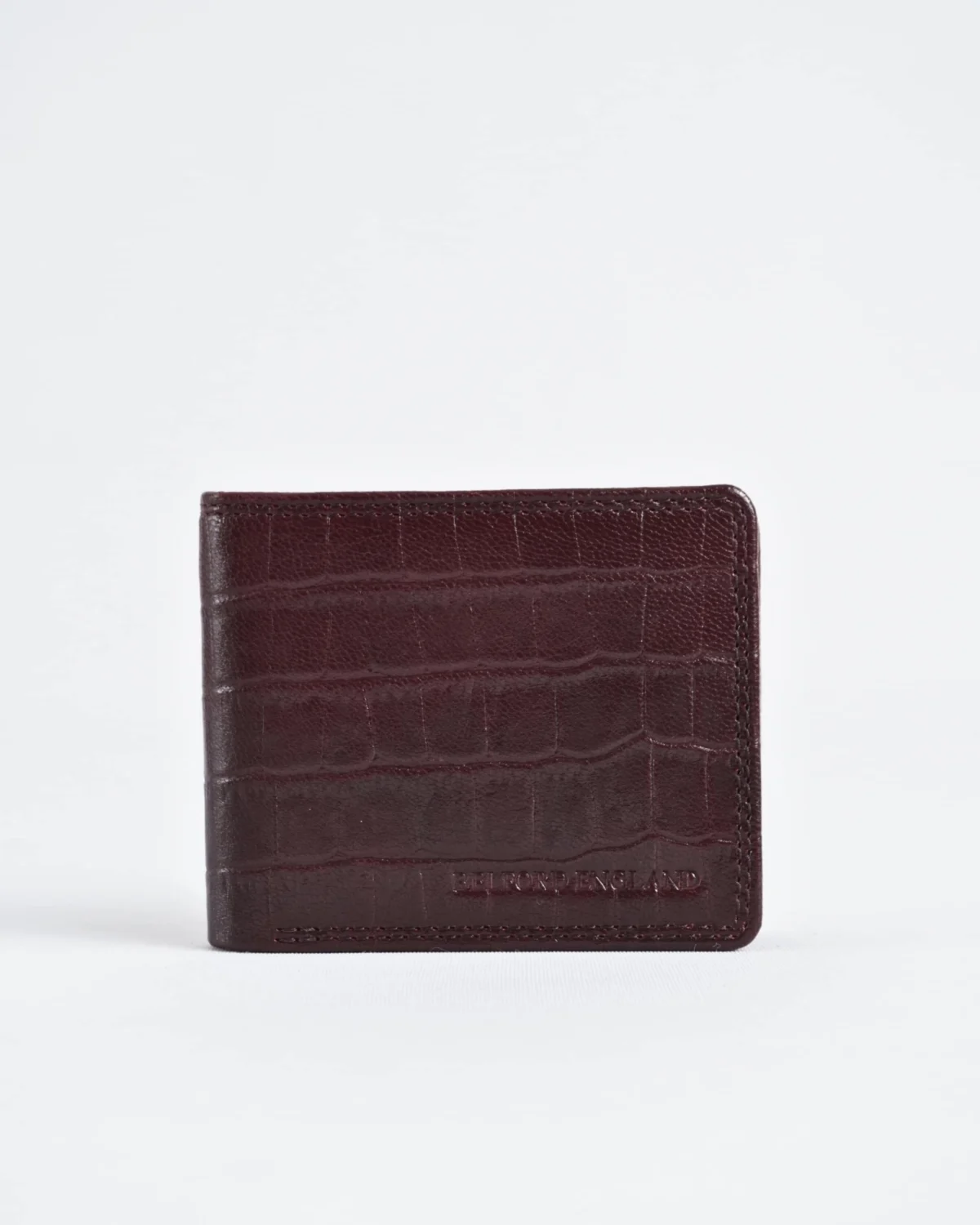 Conway - Men’s Original Leather Sleek Wallet (Croco Cherry) Conway - Men’s Original Leather Sleek Wallet (Croco Cherry)