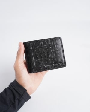 Conway - Men’s Original Leather Wallet (Croco Black)