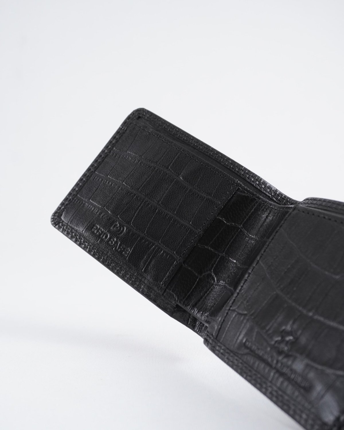 Conway - Men’s Original Leather Wallet (Croco Black)