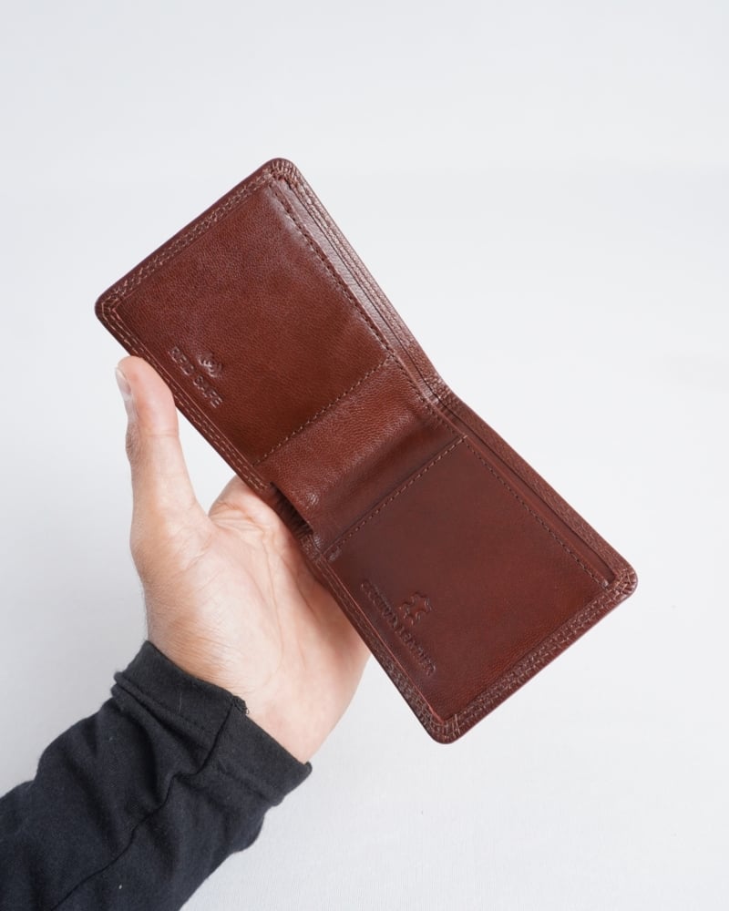 Conway - Sleek Men’s Original Leather Sleek Wallet (Rich Brown)