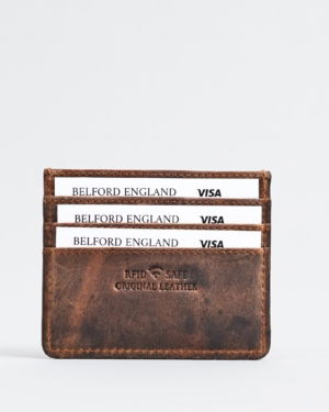 Darwin- Men’s Original Leather Card Holder (Rugged Brown)