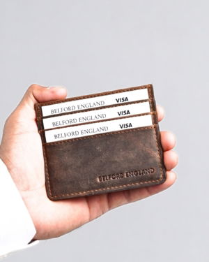 Darwin- Men’s Original Leather Card Holder (Rugged Brown)