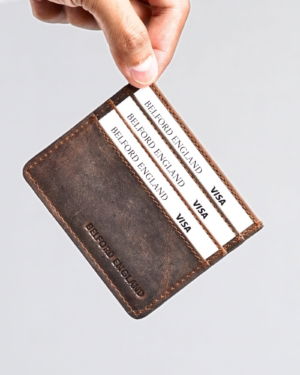 Darwin- Men’s Original Leather Card Holder (Rugged Brown)