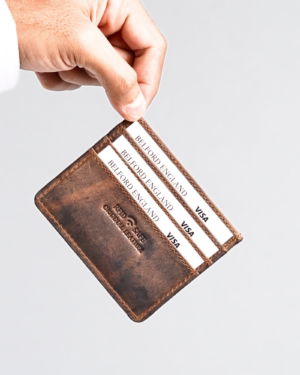 Darwin- Men’s Original Leather Card Holder (Rugged Brown)