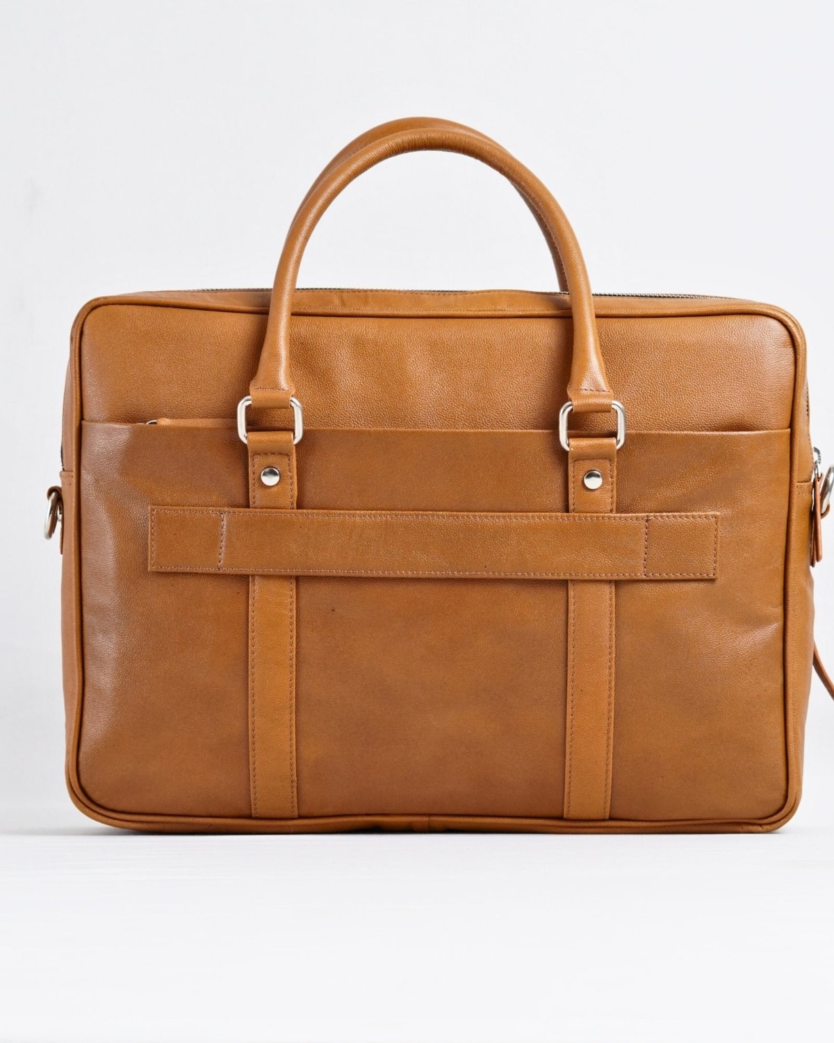 Executive Men's Original Leather Briefcase (Rich Tan)