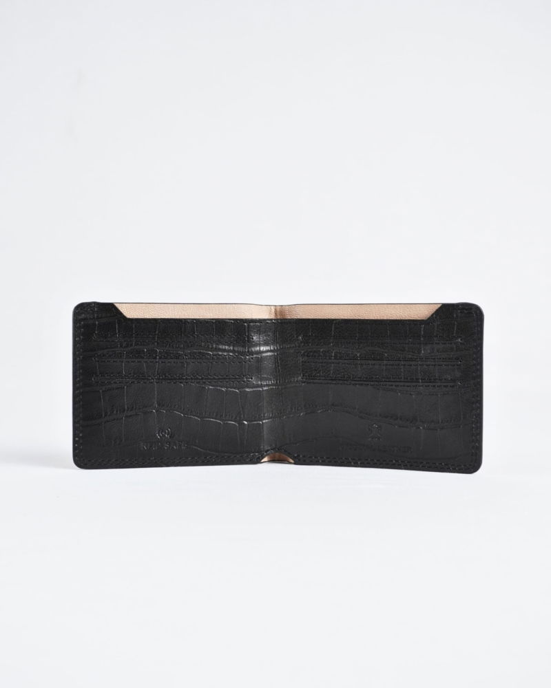 Heritage - Men’s Original Leather Wallet (Croco Black)