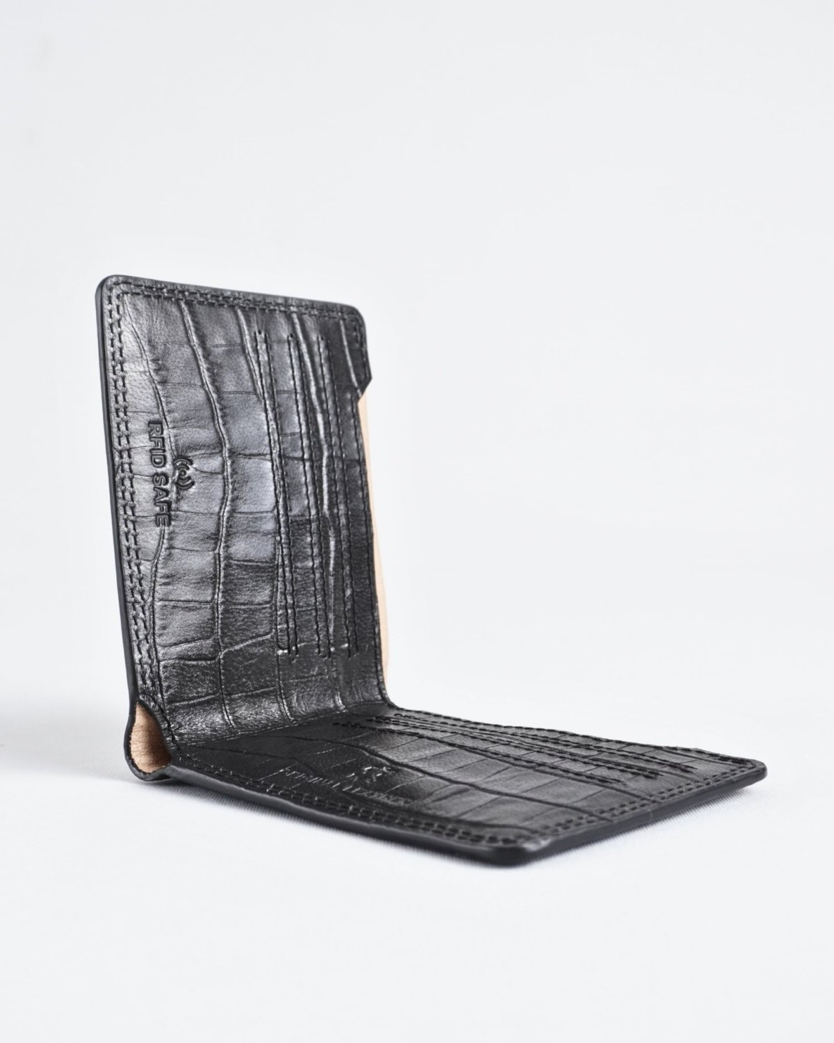 Heritage - Men’s Original Leather Wallet (Croco Black)
