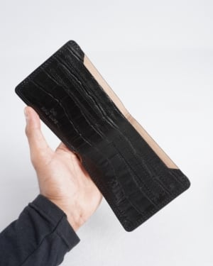 Heritage - Men’s Original Leather Wallet (Croco Black)