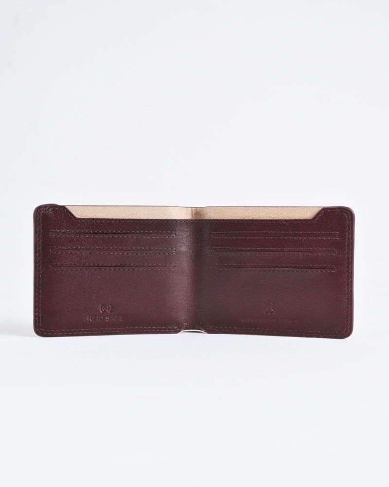 Heritage - Men’s Original Sleek Leather Wallet (Cherry)