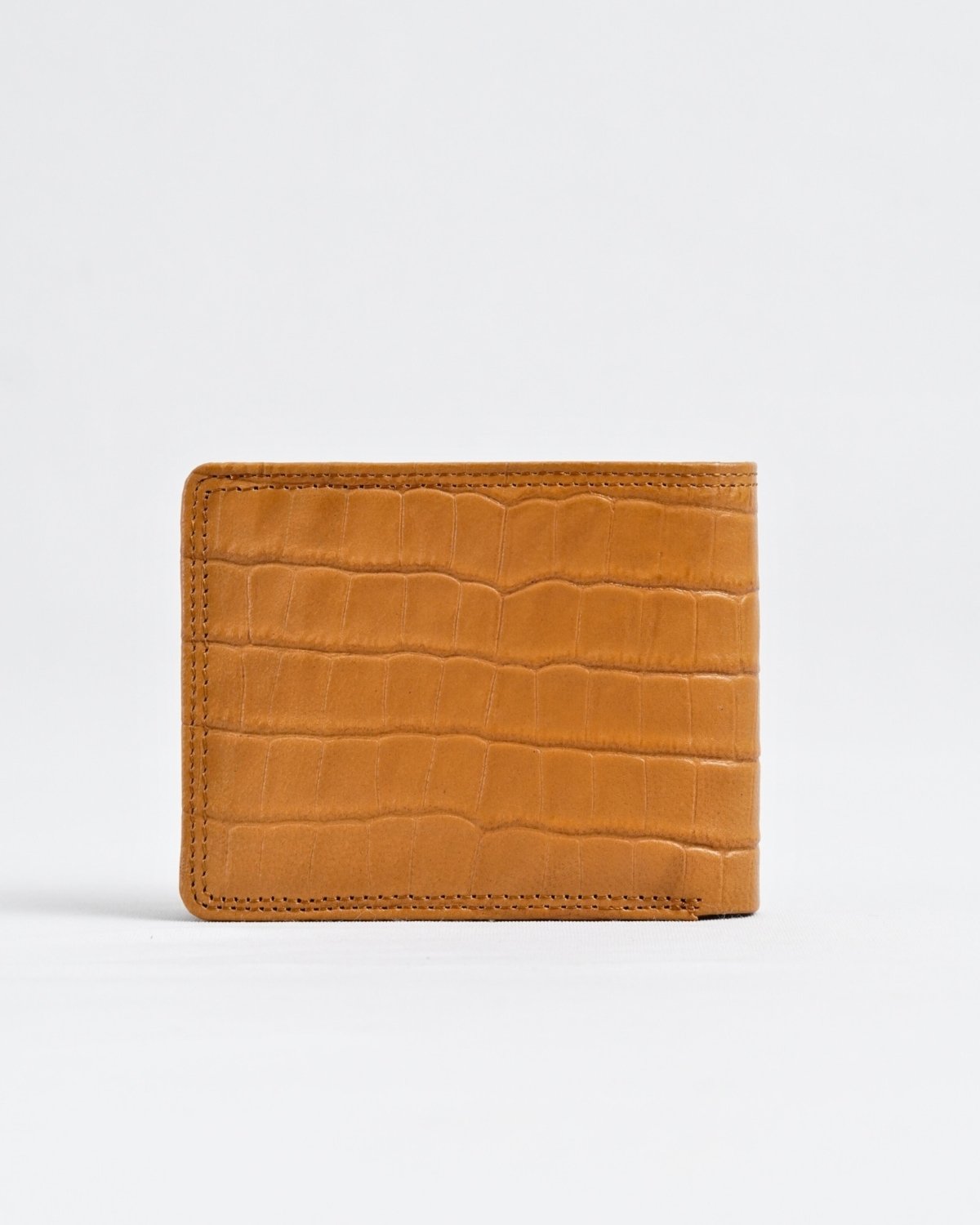 Hudson Men’s Original Leather Wallet (Almond Croco Brown)