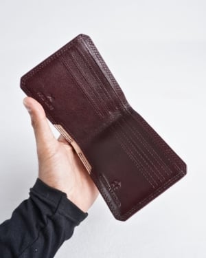LiverPool - Sleek Men’s Original Leather Wallet (Cherry)