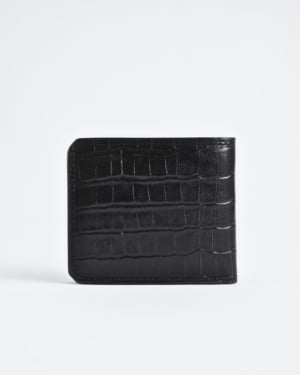 Liverpool - Sleek Men’s Original Leather Wallet (Croco Black)