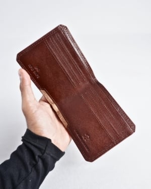 Liverpool - Sleek Men's Original Leather Wallet - (Rich Brown)