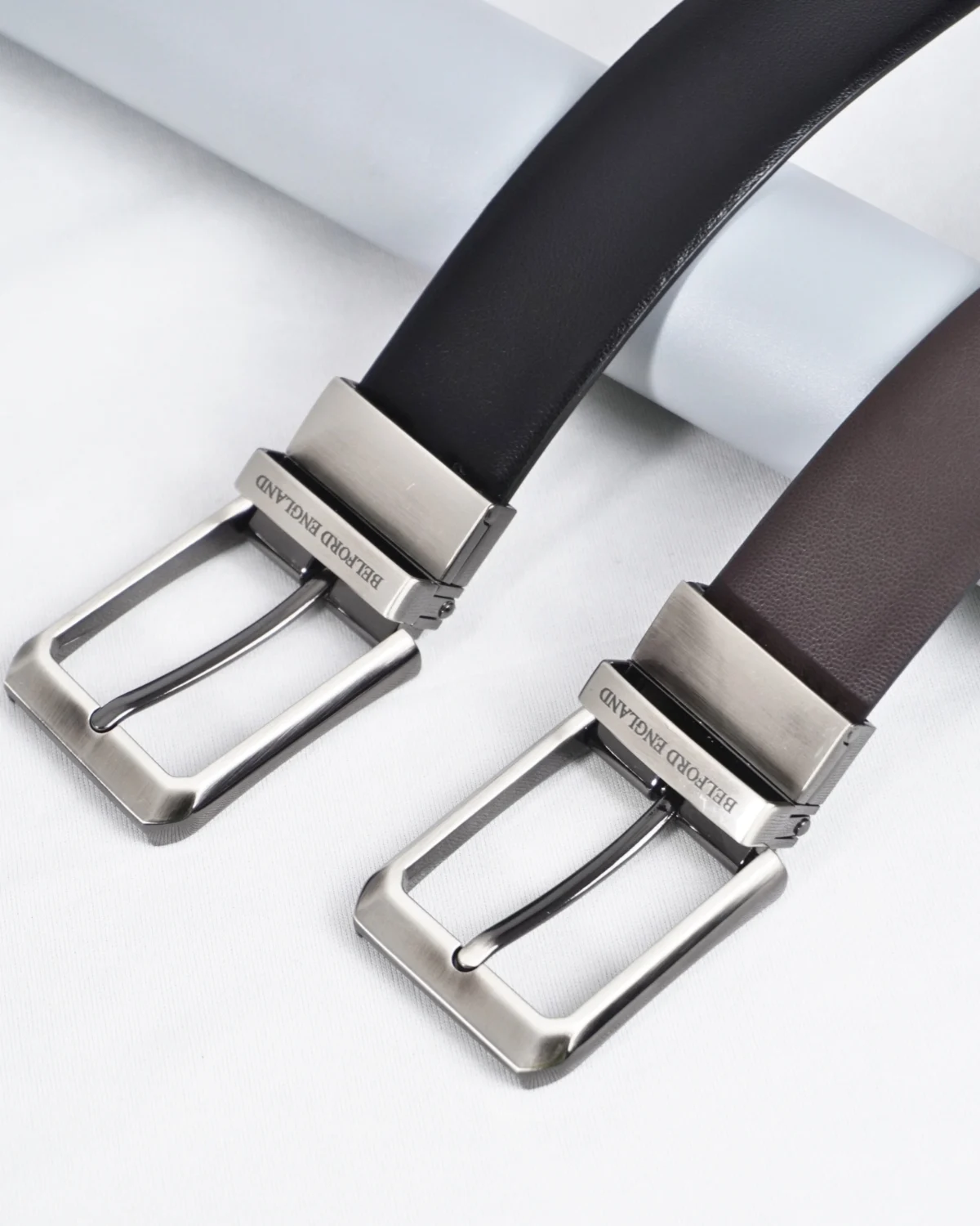 Mexico - Men's Original Leather Belt Reversible (Classic Black & Brown) Mexico - Men's Original Leather Belt Reversible (Classic Black & Brown)