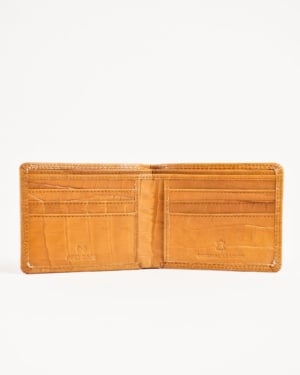Real Madrid - Men’s Original Leather Wallet (Almond Croco Brown)