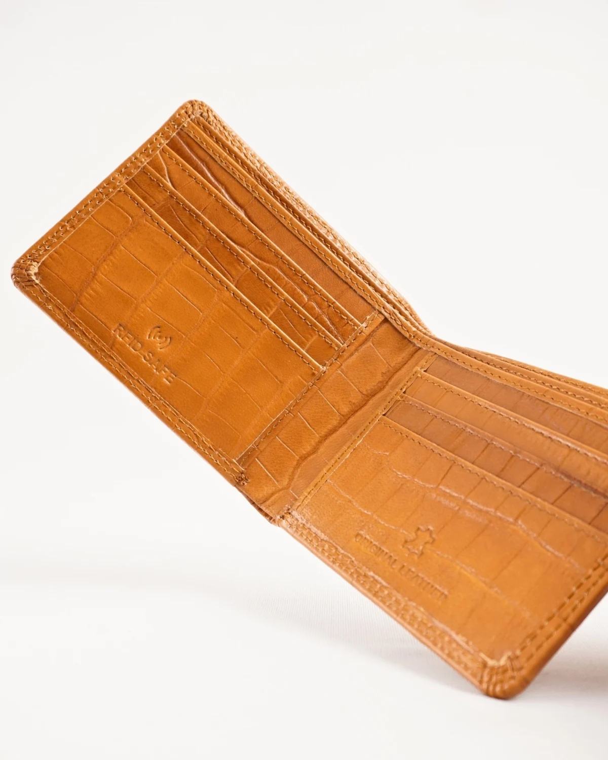 Real Madrid - Men’s Original Leather Wallet (Almond Croco Brown) Real Madrid - Men’s Original Leather Wallet (Almond Croco Brown)