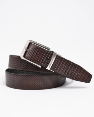 Salmon Men's Original Leather Belt Reversible (Black & Brown)