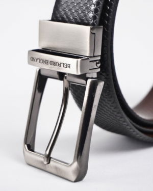 Salmon Men's Original Leather Belt Reversible (Black & Brown)
