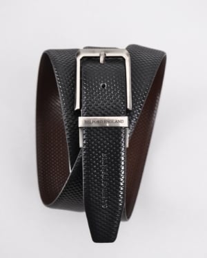 Salmon Men's Original Leather Belt Reversible (Black & Brown)