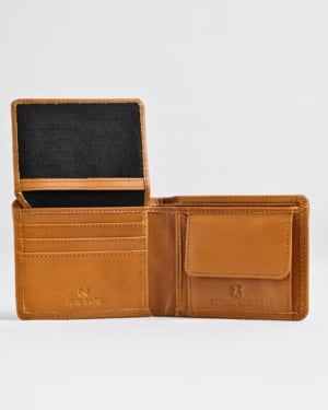 Tanner Men’s Original Leather Wallet (Almond Brown)